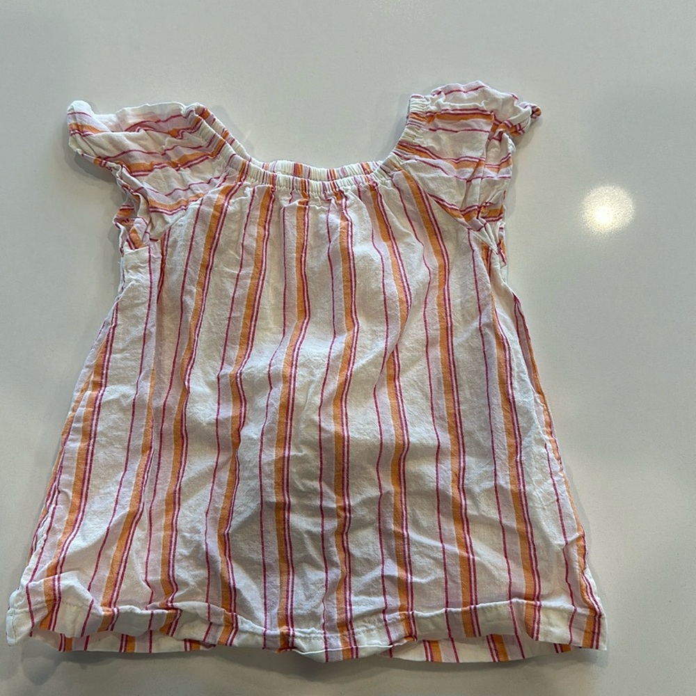 Ruffle sleeve tank top stripped scrunchie top